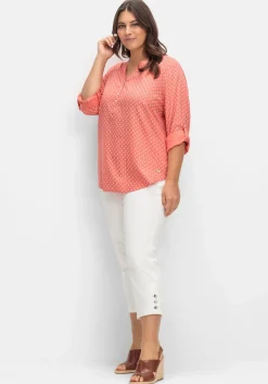 Tunika mit Alloverdruck und Krempelärmeln<sheego x Collection L. Clearance