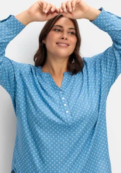 Tunika mit Alloverdruck und Krempelärmeln<sheego x Collection L. Sale