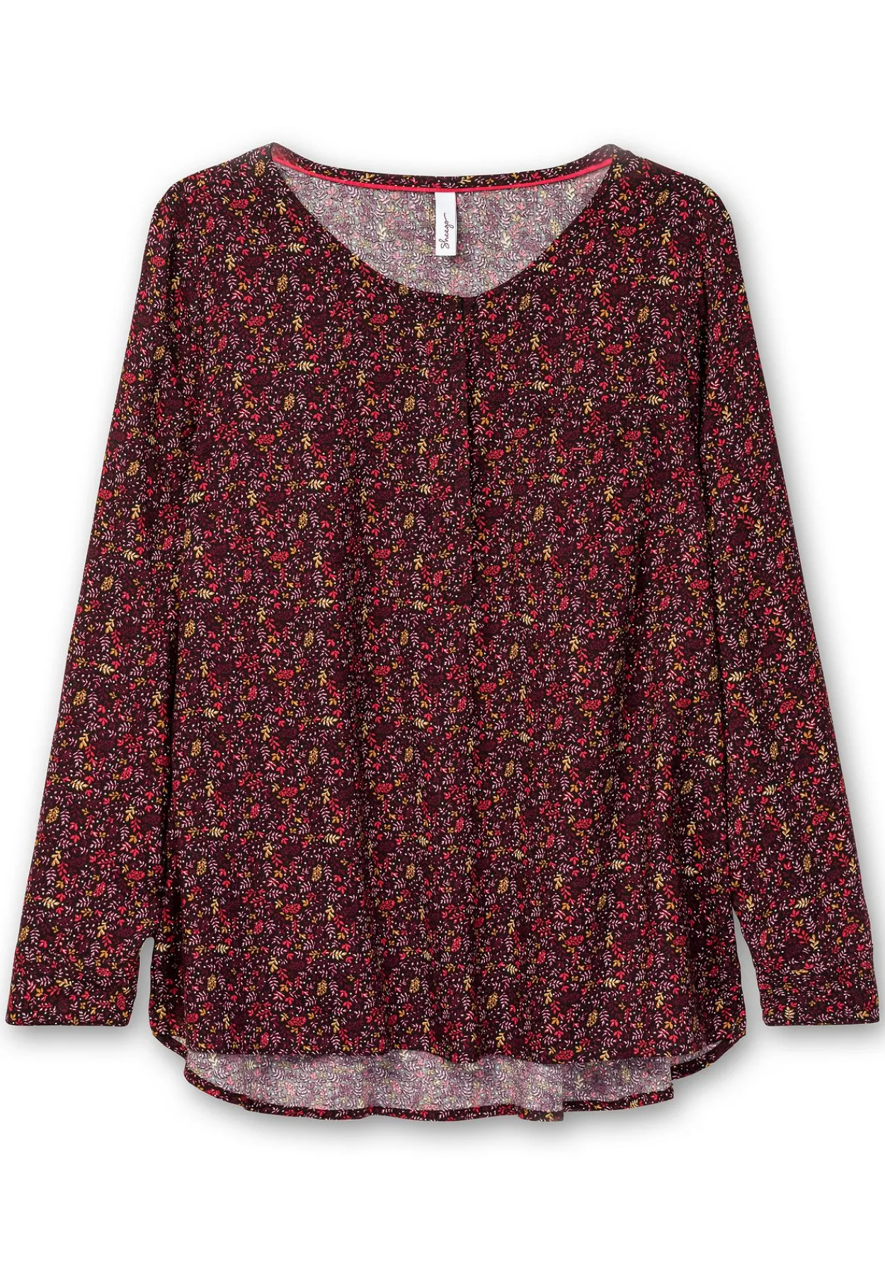 Tunika mit Alloverprint und Knopfleiste<sheego Online