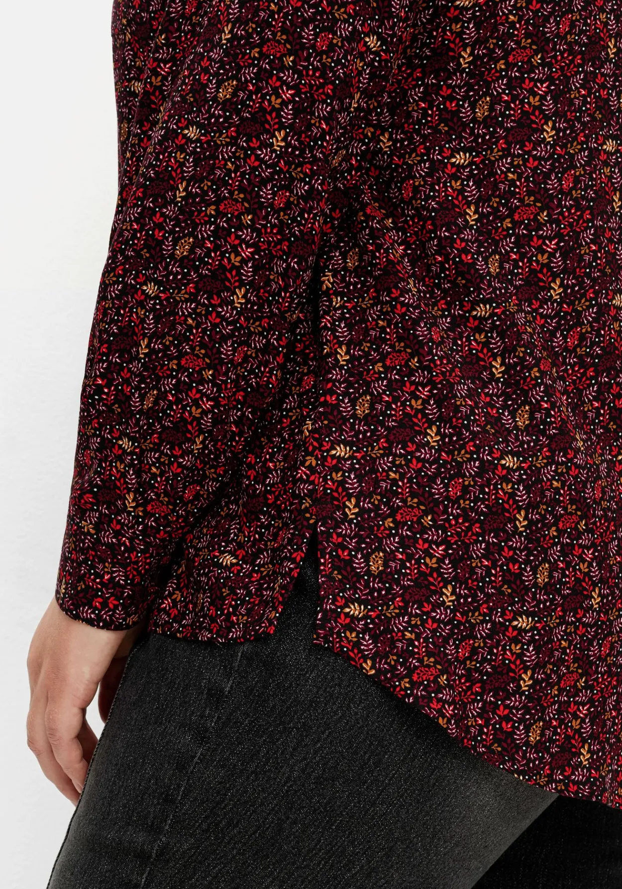 Tunika mit Alloverprint und Knopfleiste<sheego Online