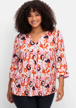 Tunika mit 3/4-Arm und Alloverprint<sheego Hot