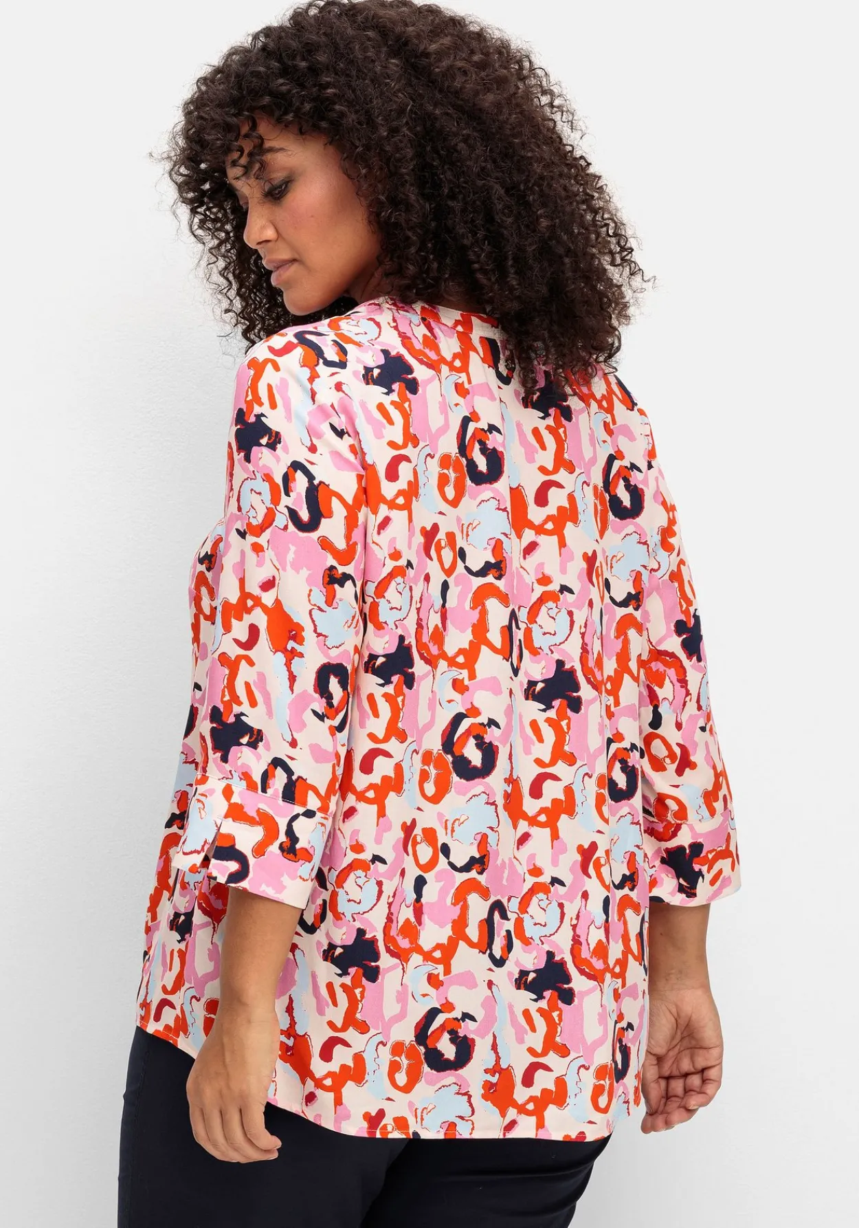 Tunika mit 3/4-Arm und Alloverprint<sheego Hot