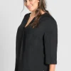 Tunika mit 3/4-Arm und gerundetem Saum<sheego Clearance