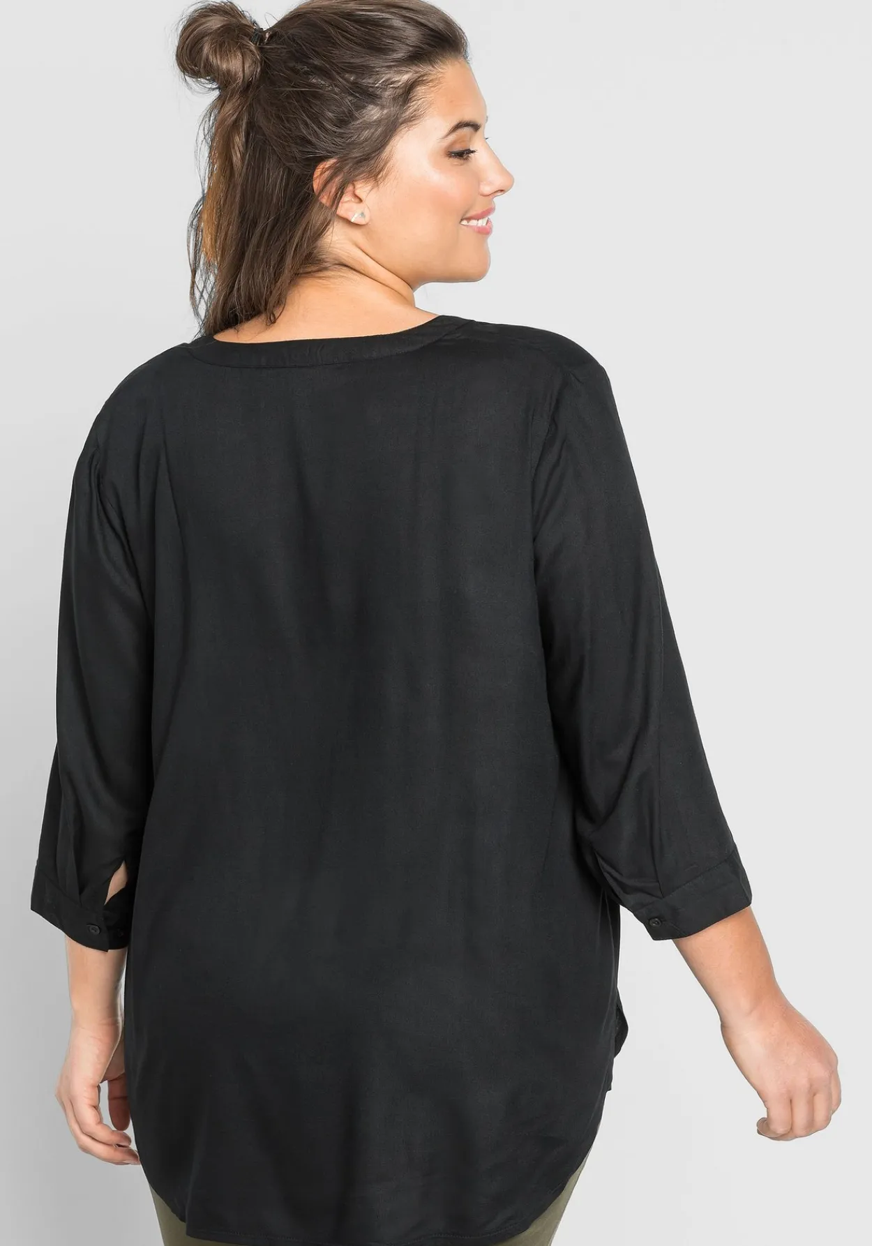 Tunika mit 3/4-Arm und gerundetem Saum<sheego Clearance