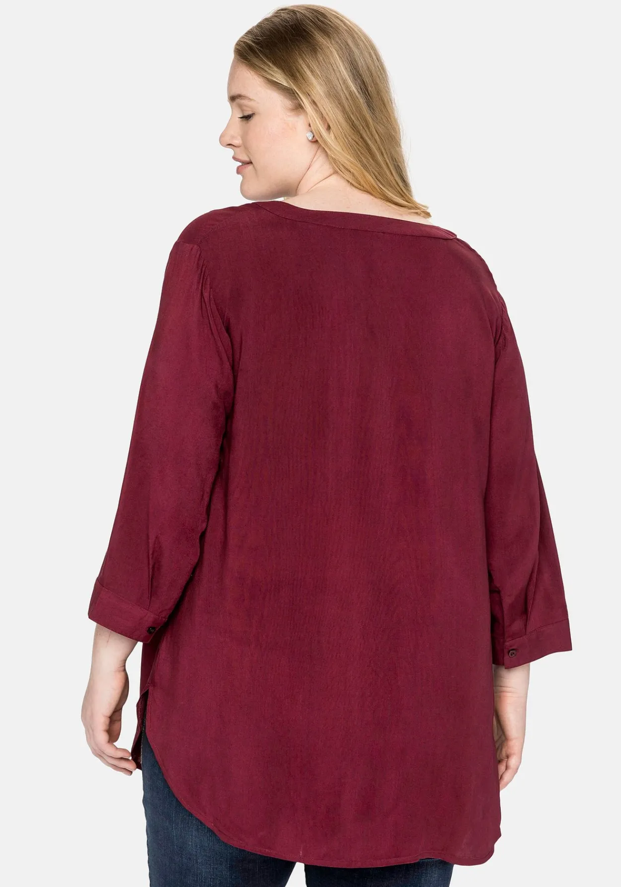 Tunika mit 3/4-Arm und gerundetem Saum<sheego Clearance