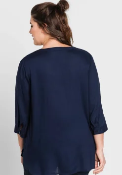 Tunika mit 3/4-Arm und gerundetem Saum<sheego Sale