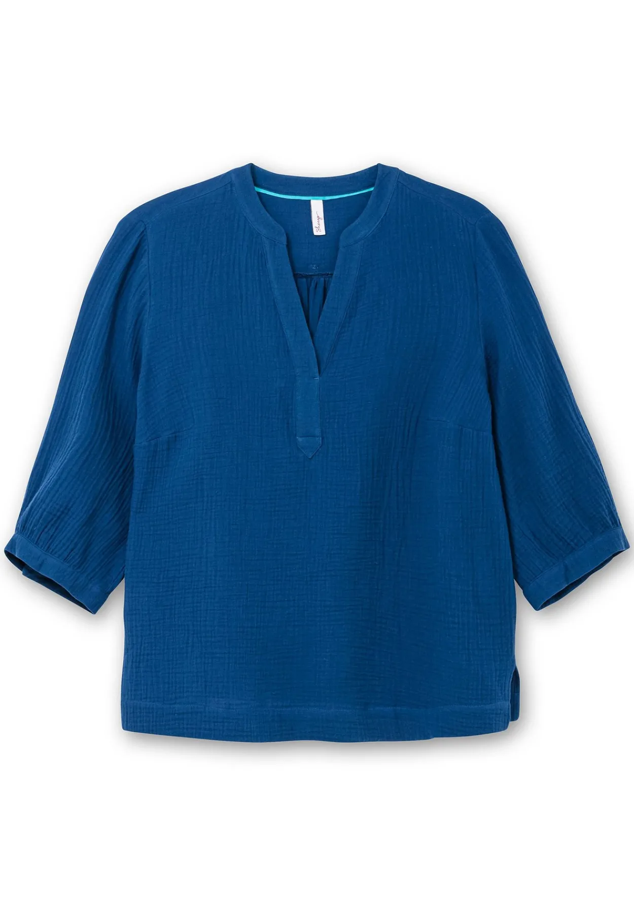 Tunika mit 3/4-Arm und V-Schlitz, aus Musselin<sheego New