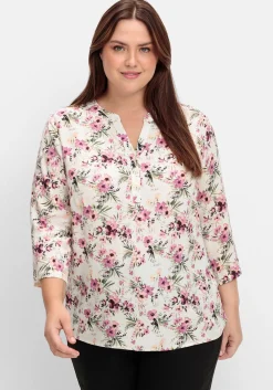 Tunika mit Blumendruck und 3/4-Ärmeln<sheego Sale