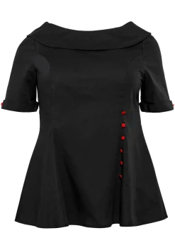 Tunika mit breitem, runden Kragen und Zierknöpfen<sheego by Joe Browns Discount