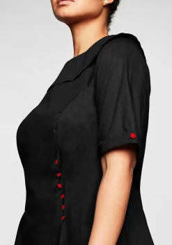 Tunika mit breitem, runden Kragen und Zierknöpfen<sheego by Joe Browns Discount