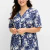 Tunika mit floralem Alloverdruck<sheego Outlet