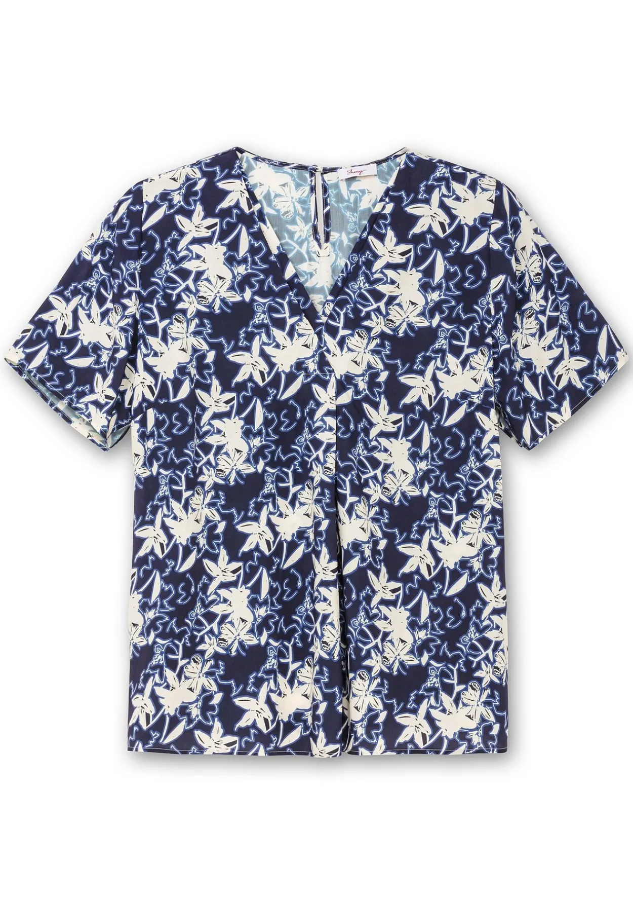 Tunika mit floralem Alloverdruck<sheego Outlet