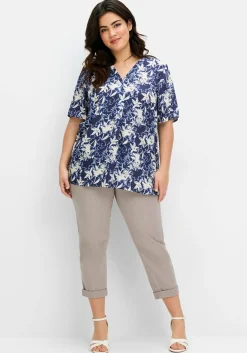 Tunika mit floralem Alloverdruck<sheego Outlet