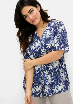 Tunika mit floralem Alloverdruck<sheego Outlet