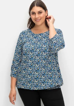 Tunika mit gelegten Falten und Minimalprint<sheego New
