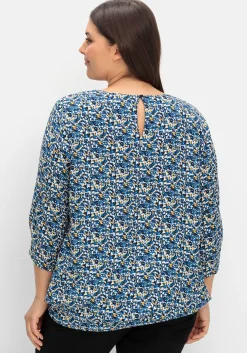 Tunika mit gelegten Falten und Minimalprint<sheego New