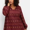 Tunika mit Glanz-Alloverdruck und tiefem V-Ausschnitt<sheego by Joe Browns Hot
