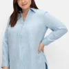 Tunika mit Krempelärmeln, in Leinenoptik<sheego Fashion