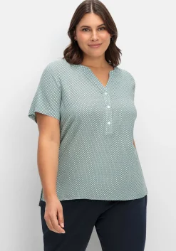 Tunika mit Kurzarm und verlängertem Rückenteil<sheego Sale