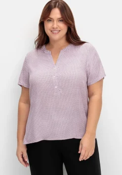 Tunika mit Kurzarm und verlängertem Rückenteil<sheego Discount
