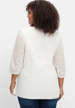Tunika mit Lochstickerei, in leichter A-Linie<sheego by Joe Browns Sale