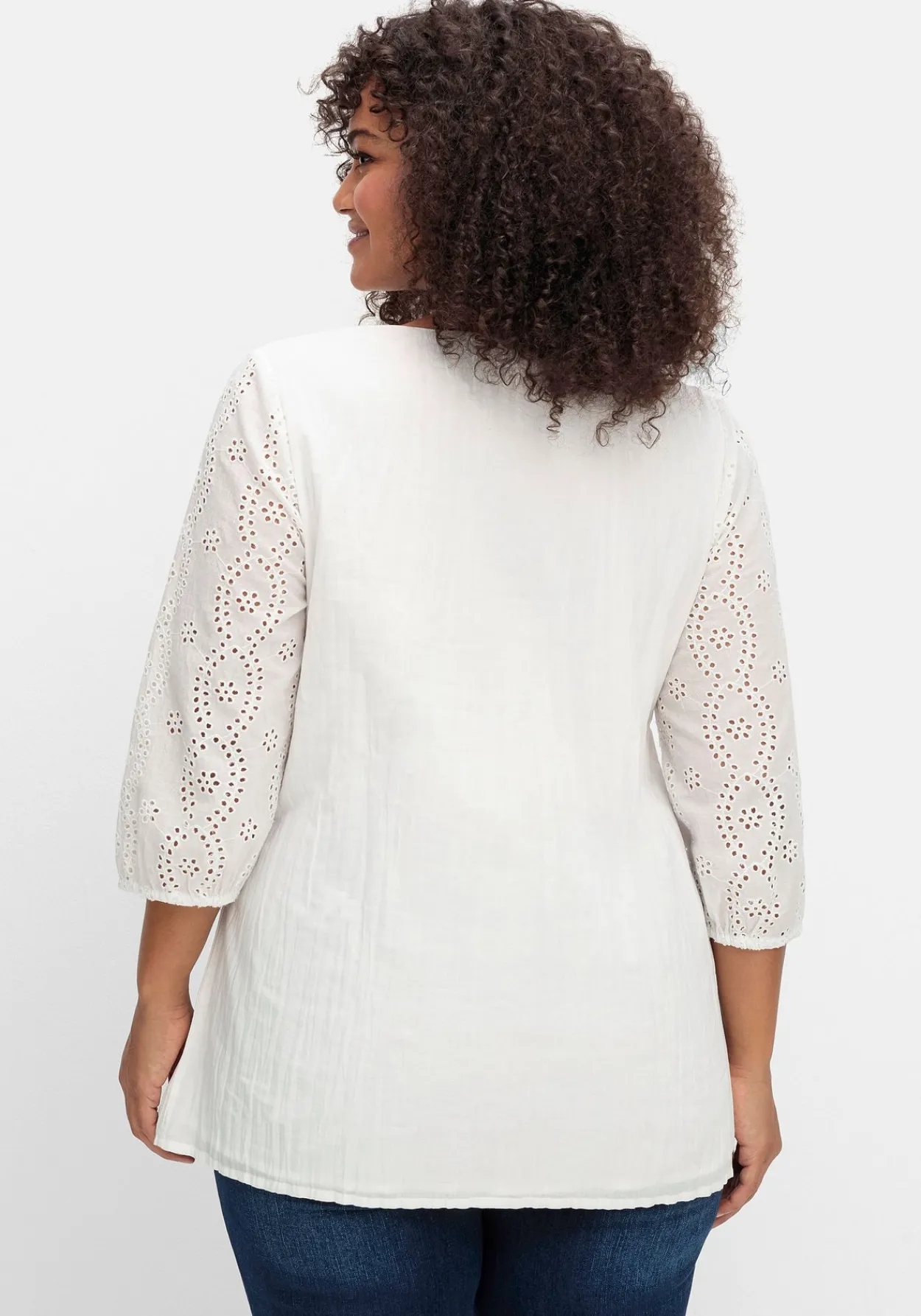 Tunika mit Lochstickerei, in leichter A-Linie<sheego by Joe Browns Sale