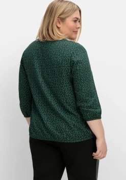 Tunika mit Minimalprint und Saum-Gummizug<sheego Sale