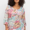 Tunika mit Patchwork-Print und Stretchsaum<sheego Outlet