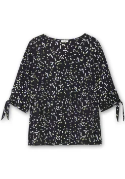 Tunika mit Print und Knotendetail am Ärmel<sheego Fashion