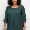 Tunika mit Ärmel-Details und V-Ausschnitt hinten<sheego Fashion