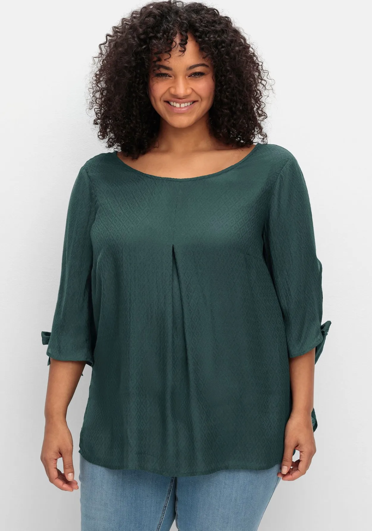 Tunika mit Ärmel-Details und V-Ausschnitt hinten<sheego Fashion
