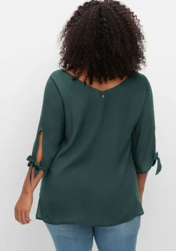 Tunika mit Ärmel-Details und V-Ausschnitt hinten<sheego Fashion