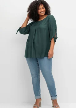 Tunika mit Ärmel-Details und V-Ausschnitt hinten<sheego Fashion