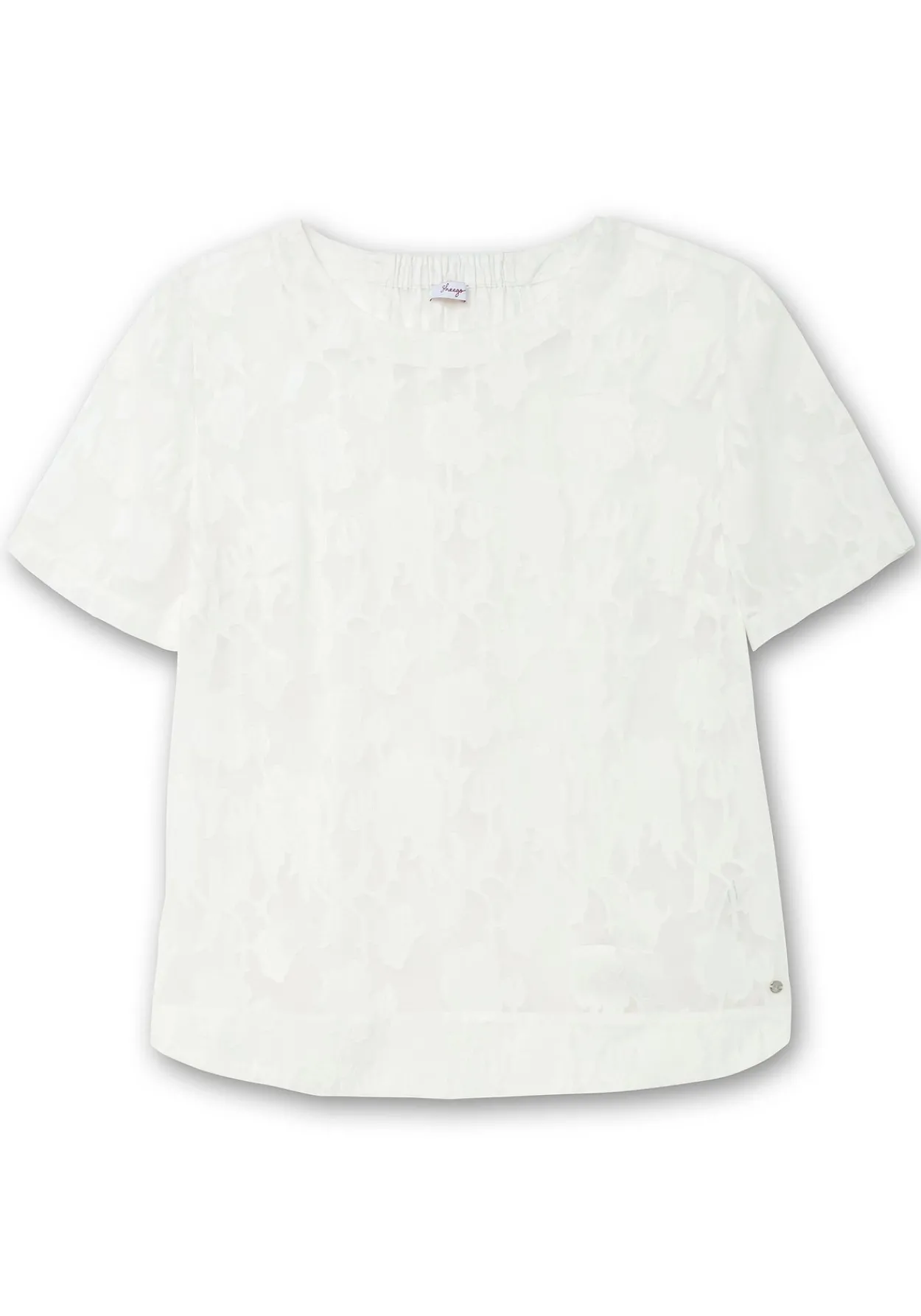 Tunika mit transparentem Jacquardmuster<sheego Online