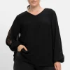 Tunika mit transparenter Spitze am Ärmel<sheego Outlet