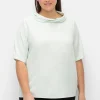 Tunika mit weitem Stehkragen, leicht schimmernd<CREATION L PREMIUM New