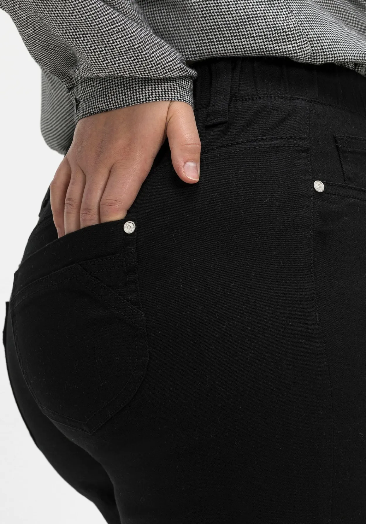 Twillhose mit Schlupfbund, in schmaler Beinform<sheego New