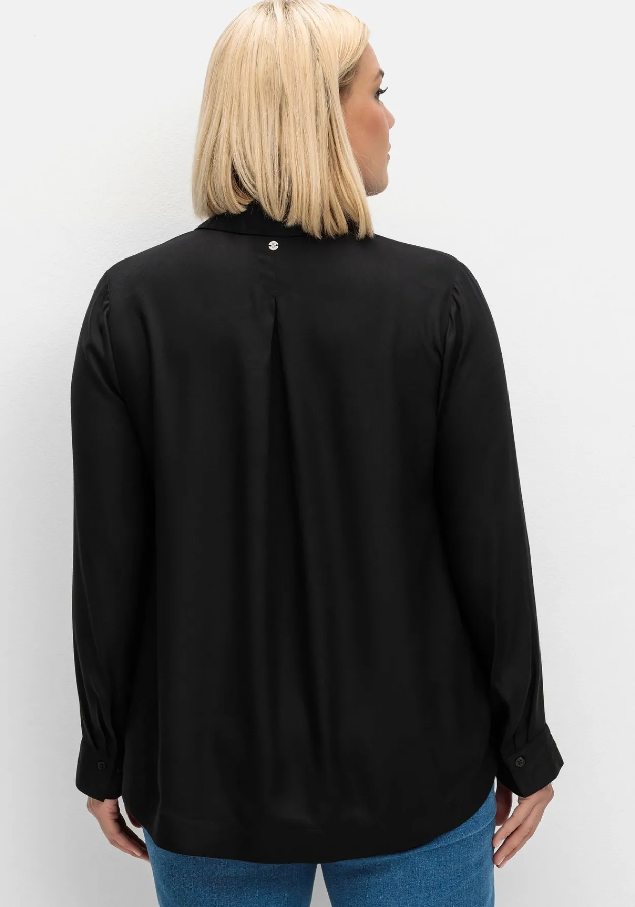 Twill-Tunika mit Hemdkragen und Kellerfalte hinten<sheego Sale
