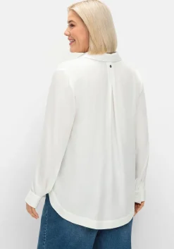 Twill-Tunika mit Hemdkragen und Kellerfalte hinten<sheego Sale