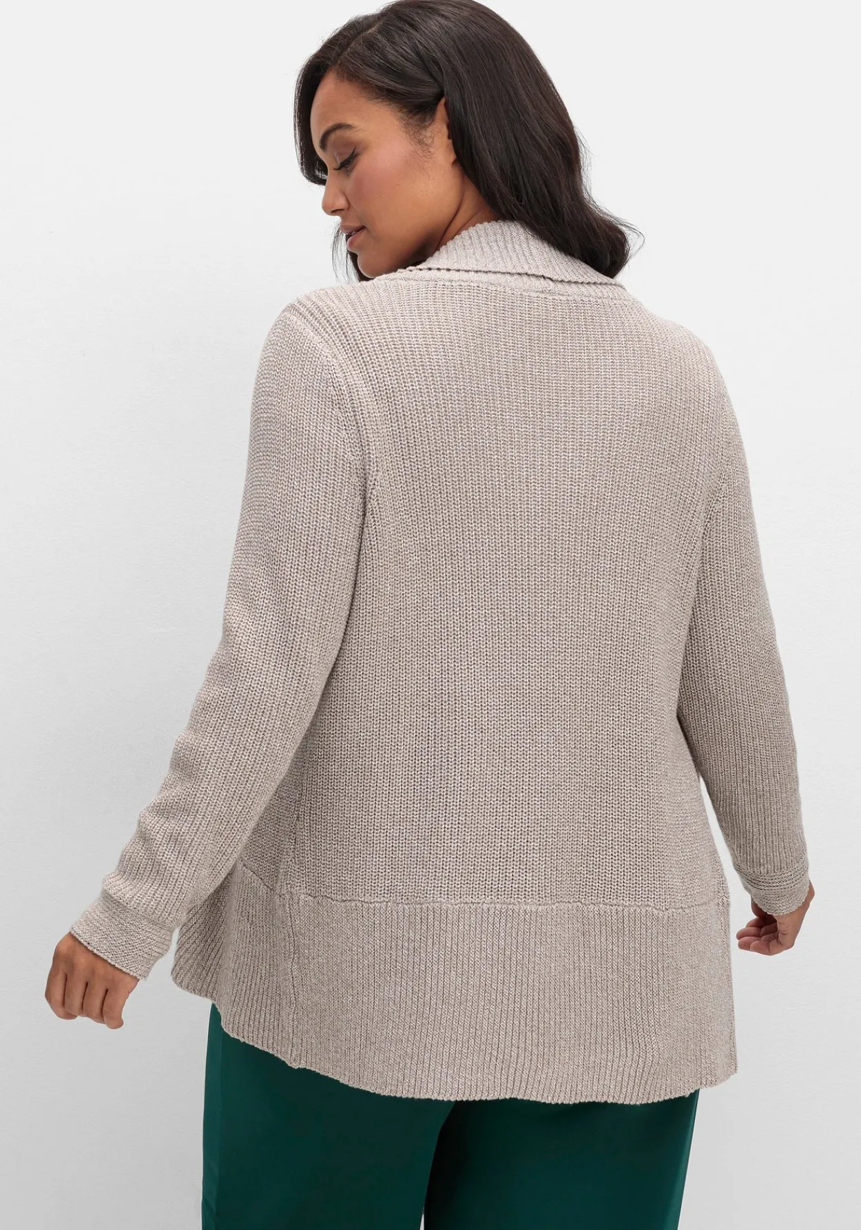 Verschlusslose Strickjacke mit Schalkragen<sheego Best