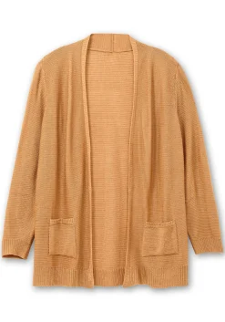Verschlusslose Strickjacke im Linksstrickmuster<sheego Best