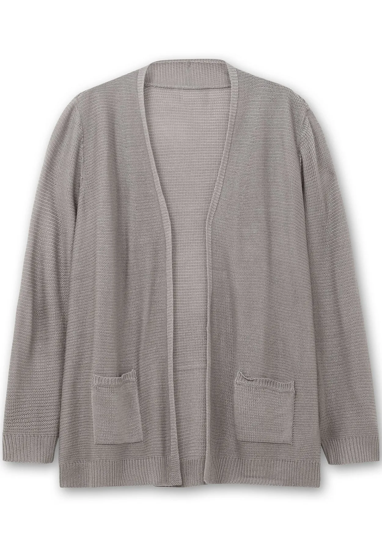 Verschlusslose Strickjacke im Linksstrickmuster<sheego Sale