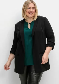 Verschlussloser Longblazer mit 3/4-Arm, gefüttert<sheego Clearance