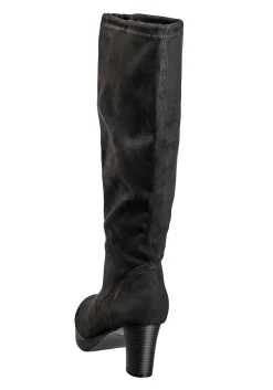 Verschlussloser Weitschaftstiefel in Wildlederoptik<sheego Fashion