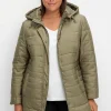 Warm wattierte Steppjacke mit Kapuze<sheego Sale