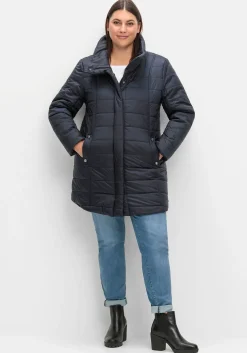 Wasserabweisende Steppjacke mit hohem Stehkragen<sheego Fashion