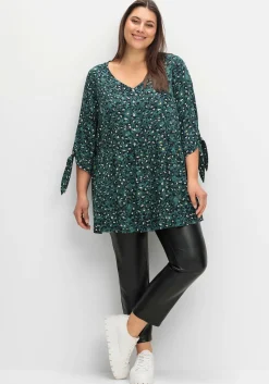 Weit schwingende Tunika mit Alloverprint<sheego Fashion