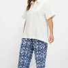 Weite bedruckte Hose mit Teilgummibund<sheego Sale