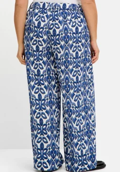 Weite bedruckte Hose mit Teilgummibund<sheego Sale