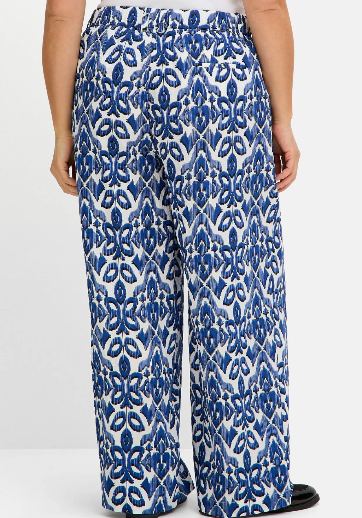 Weite bedruckte Hose mit Teilgummibund<sheego Sale